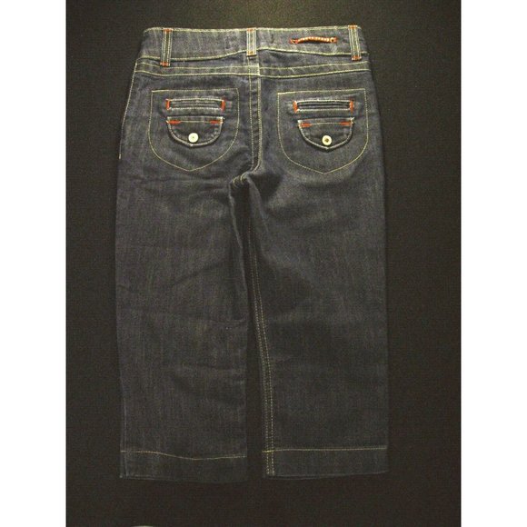 VIGOSS Womans Capris Jeans Size 14  26 w MEASURED Juniors Blue Denim - Picture 1 of 10